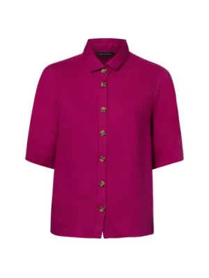 Franco Callegari Damska bluzka lniana Kobiety len wyrazisty róż,