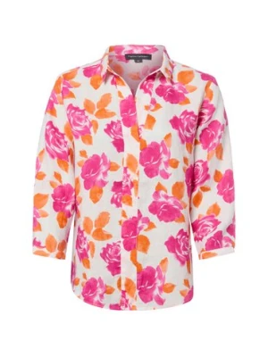 Franco Callegari Damska bluzka lniana Kobiety len wyrazisty róż,