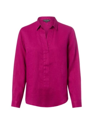 Franco Callegari Damska bluzka lniana Kobiety len wyrazisty róż jednolity,