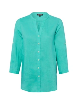 Franco Callegari Damska bluzka lniana Kobiety len zielony jednolity,