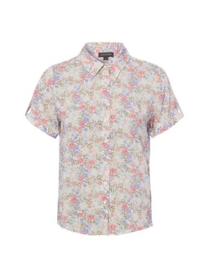 Franco Callegari Damska bluzka z krótkim rękawem - Debby Kobiety wiskoza biały|wielokolorowy,