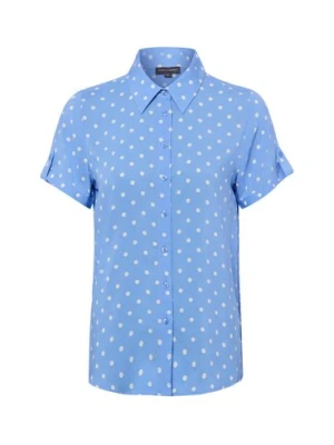 Franco Callegari Damska bluzka z krótkim rękawem - Debby Kobiety wiskoza niebieski,