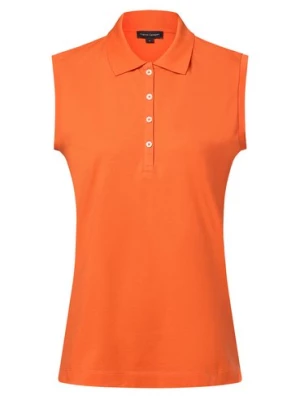 Franco Callegari Damska koszulka polo Kobiety Bawełna pomarańczowy jednolity,