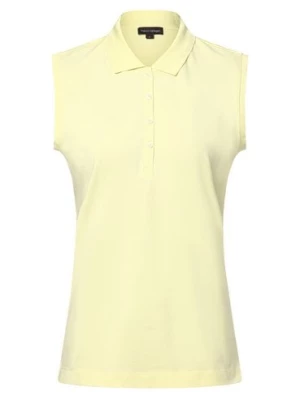 Franco Callegari Damska koszulka polo Kobiety Bawełna żółty jednolity,