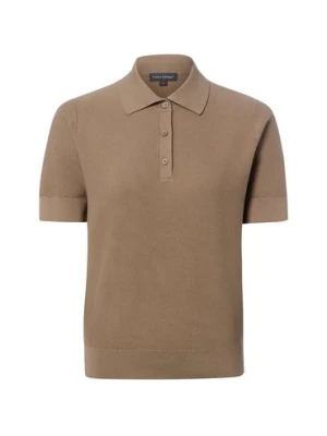 Franco Callegari Damska koszulka polo z dzianiny Kobiety Bawełna beżowy,