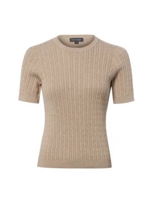 Franco Callegari Damska koszulka z dzianiny Kobiety Bawełna (100%) brązowy wypukły wzór tkaniny,