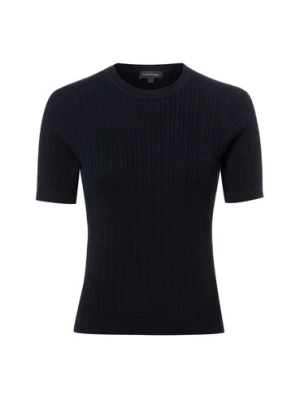 Franco Callegari Damska koszulka z dzianiny Kobiety Bawełna (100%) niebieski wypukły wzór tkaniny,