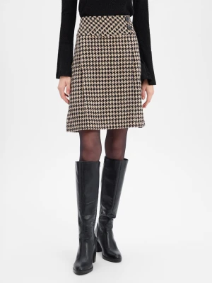 Franco Callegari Damska spódnica mini Kobiety czarny|beżowy wzorzysty,