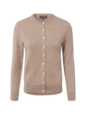 Franco Callegari Damski kardigan z czystego kaszmiru Kobiety Kaszmir brązowy|beżowy marmurkowy,