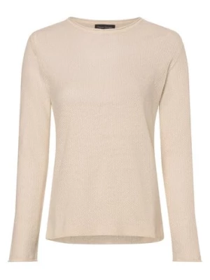 Franco Callegari Damski sweter lniany Kobiety len biały jednolity,
