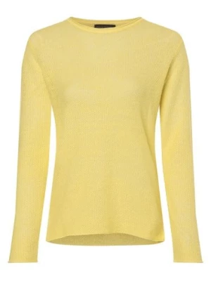 Franco Callegari Damski sweter lniany Kobiety len żółty jednolity,