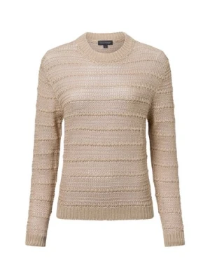 Franco Callegari Damski sweter z dzianiny lnianej Kobiety len beżowy jednolity,