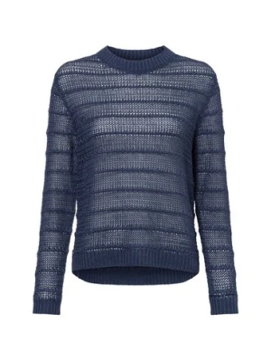 Franco Callegari Damski sweter z dzianiny lnianej Kobiety len niebieski jednolity,