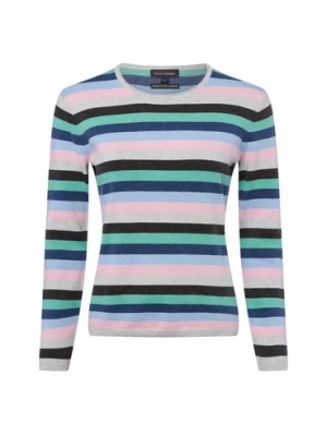 Franco Callegari Damski sweter z dzianiny z zawartością kaszmiru Kobiety niebieski|wielokolorowy w paski,