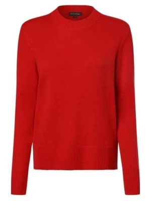 Franco Callegari Damski sweter z wełny merino Kobiety Wełna merino czerwony jednolity,