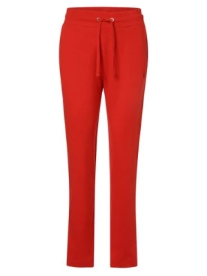 Franco Callegari Damskie spodnie dresowe Kobiety Materiał dresowy czerwony jednolity,