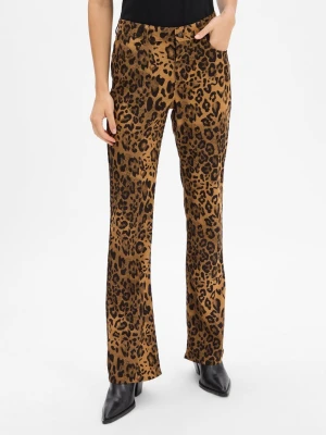 Franco Callegari Damskie spodnie sztruksowe Kobiety brązowy|czarny wzorzysty,