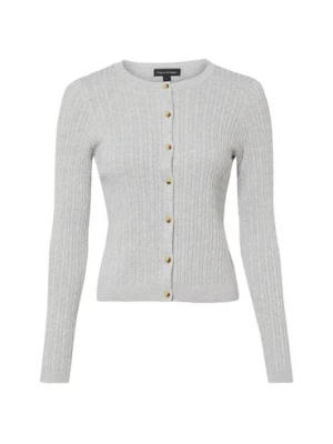 Franco Callegari Kardigan damski Kobiety Bawełna (100%) szary jednolity,
