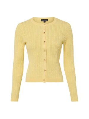 Franco Callegari Kardigan damski Kobiety Bawełna (100%) żółty jednolity,