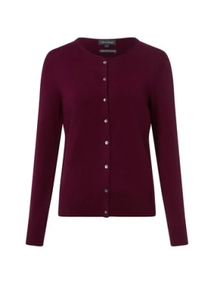 Franco Callegari Kardigan damski z zawartością kaszmiru Kobiety czerwony marmurkowy,