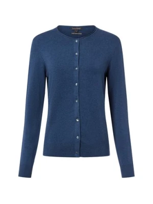 Franco Callegari Kardigan damski z zawartością kaszmiru Kobiety niebieski marmurkowy,