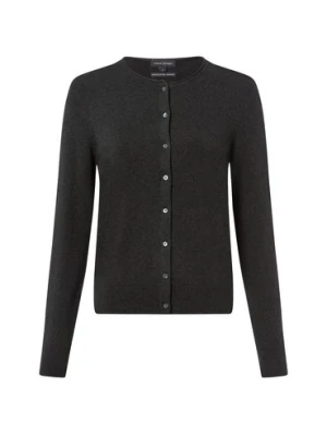 Franco Callegari Kardigan damski z zawartością kaszmiru Kobiety szary marmurkowy,