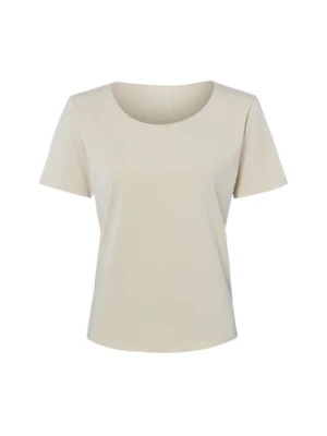 Franco Callegari Koszulka damska Kobiety Bawełna beżowy jednolity,
