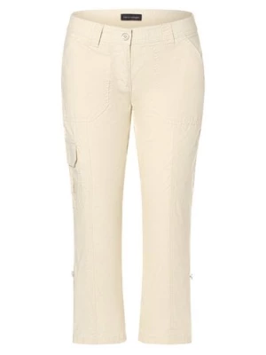 Franco Callegari Spodnie Kobiety Bawełna beżowy|biały jednolity,