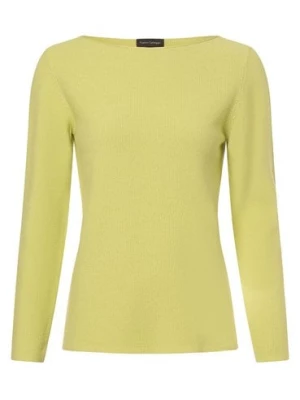 Franco Callegari Sweter damski Kobiety Bawełna zielony|żółty jednolity,
