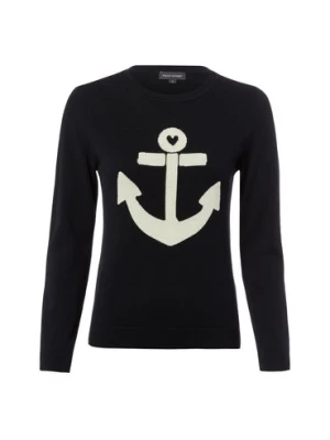 Franco Callegari Sweter damski z dzianiny Kobiety Bawełna (100%) niebieski nadruk,