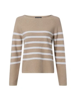 Franco Callegari Sweter damski z dzianiny Kobiety Bawełna brązowy w paski,