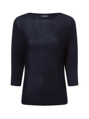 Franco Callegari Sweter damski z dzianiny Kobiety drobna dzianina niebieski jednolity,