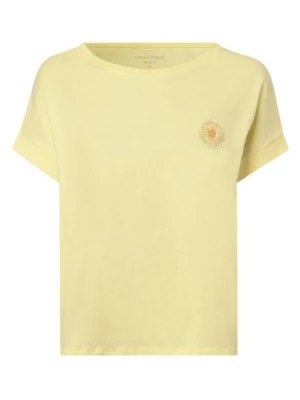 Franco Callegari T-shirt damski Kobiety Bawełna żółty jednolity,