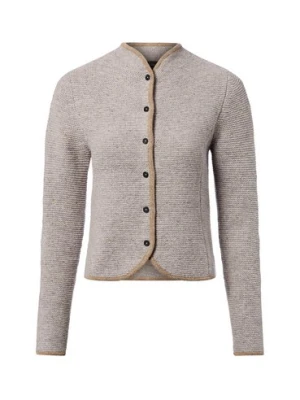Franco Callegari Wełniany kardigan damski Kobiety Wełna szary wypukły wzór tkaniny,