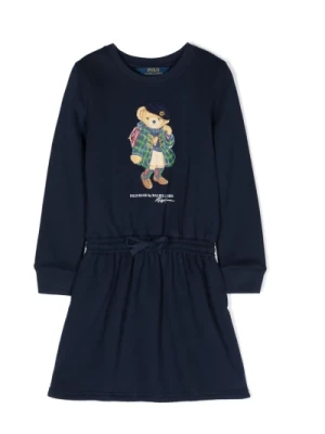 Francuska granatowa sukienka Bearfleecedr na dzień Polo Ralph Lauren