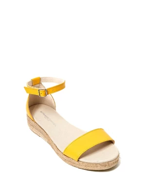Frank Daniel Skórzane sandały w kolorze żółtym rozmiar: 40