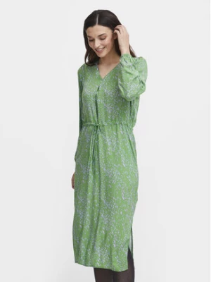 Fransa Sukienka koszulowa 20613273 Zielony Regular Fit