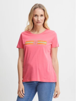 Fransa T-Shirt 20612083 Różowy Regular Fit