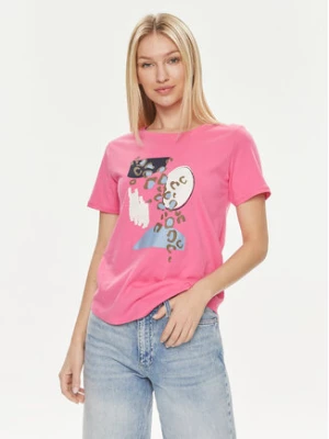 Fransa T-Shirt 20613466 Różowy Regular Fit