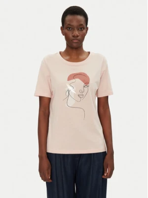 Fransa T-Shirt 20615408 Różowy Regular Fit