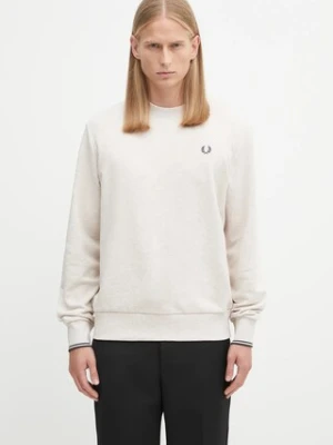 Fred Perry bluza bawełniana męska kolor beżowy melanżowa M7535