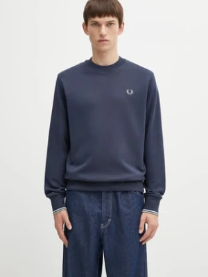 Fred Perry bluza bawełniana męska kolor granatowy melanżowa M7535