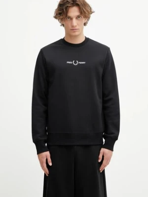 Fred Perry bluza męska kolor czarny z aplikacją M4727