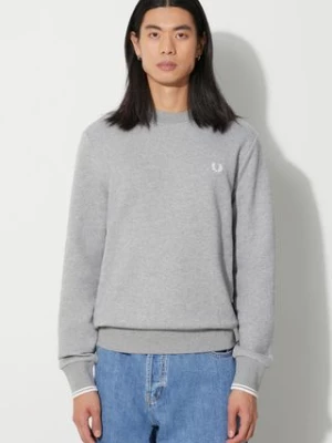 Fred Perry bluza męska kolor szary z aplikacją M7535.420