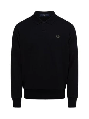 Fred Perry Bluza męska Mężczyźni Bawełna czarny jednolity,