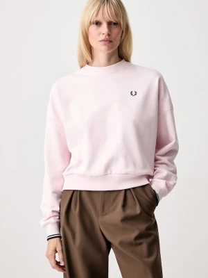 Fred Perry bluza oversize damska bawełniana różowy