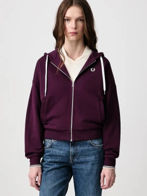 Fred Perry bluza rozpinana z kapturem bawełniana damska