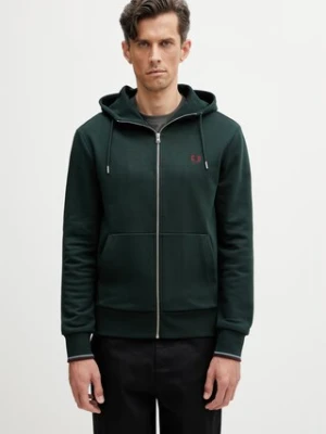 Fred Perry bluza rozpinana z kapturem bawełniana męska
