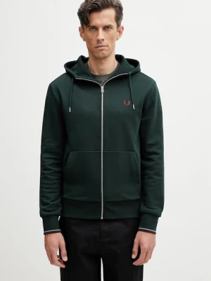Fred Perry bluza rozpinana z kapturem męska bawełniana
