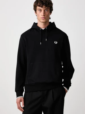 Fred Perry bluza z kapturem męska bawełniana czarny